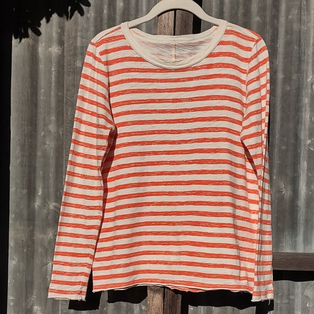 Elliott Lauren Stripe T-Shirt XSmall Long Sleeve Lightweight Coastal Preppy